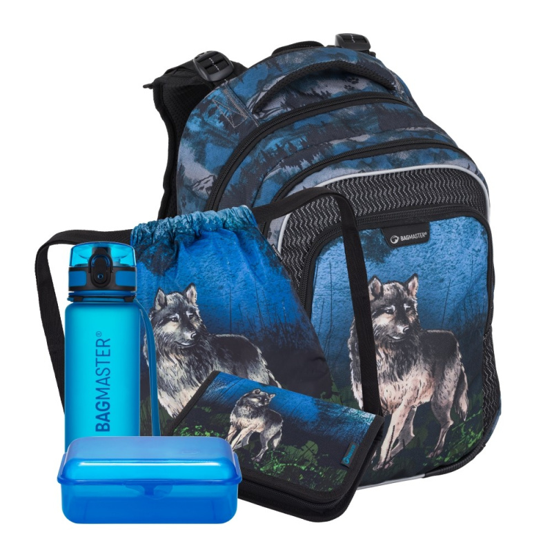 Bagmaster LUMI 24 F velký školní set pro prvňáčky – vlk BagMaster
