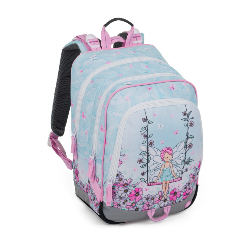 Bagmaster ALFA 25 A školní tříkomorový batoh – víla BagMaster