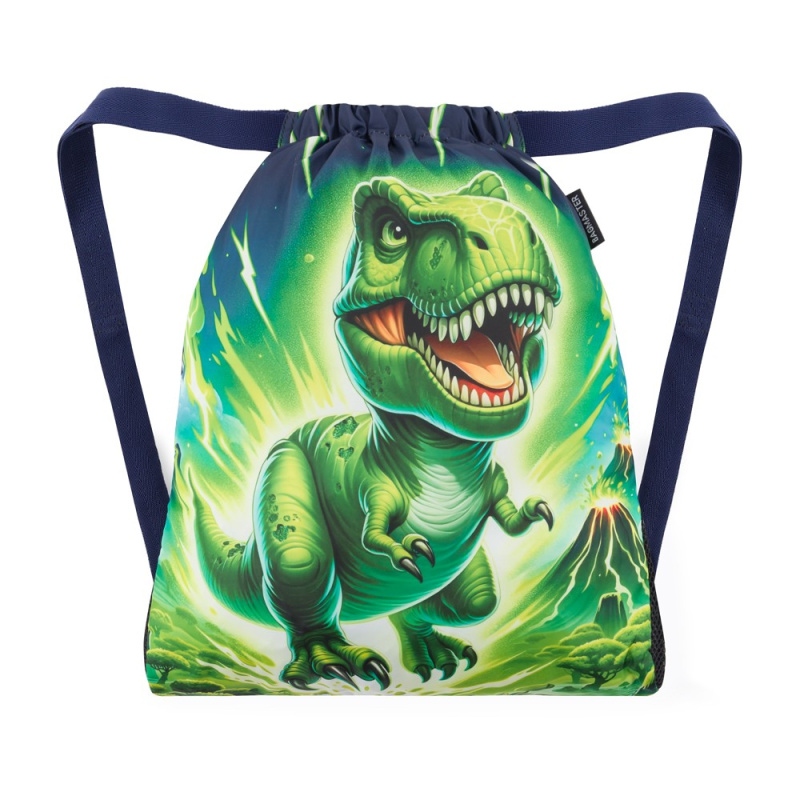 Bagmaster SÁČEK LUMI 25 C školní na přezůvky / tělocvik – dinosaurus BagMaster