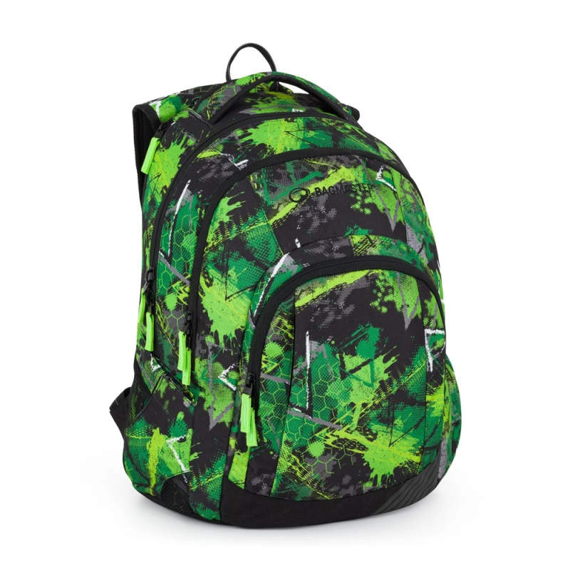 Bagmaster LINCOLN 25 A studentský batoh – zeleno-černý BagMaster