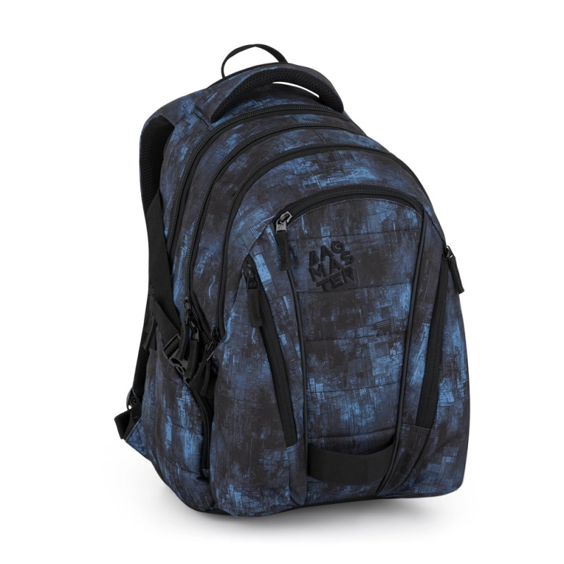 Bagmaster BAG 25 B studentský batoh – černo-modrý BagMaster