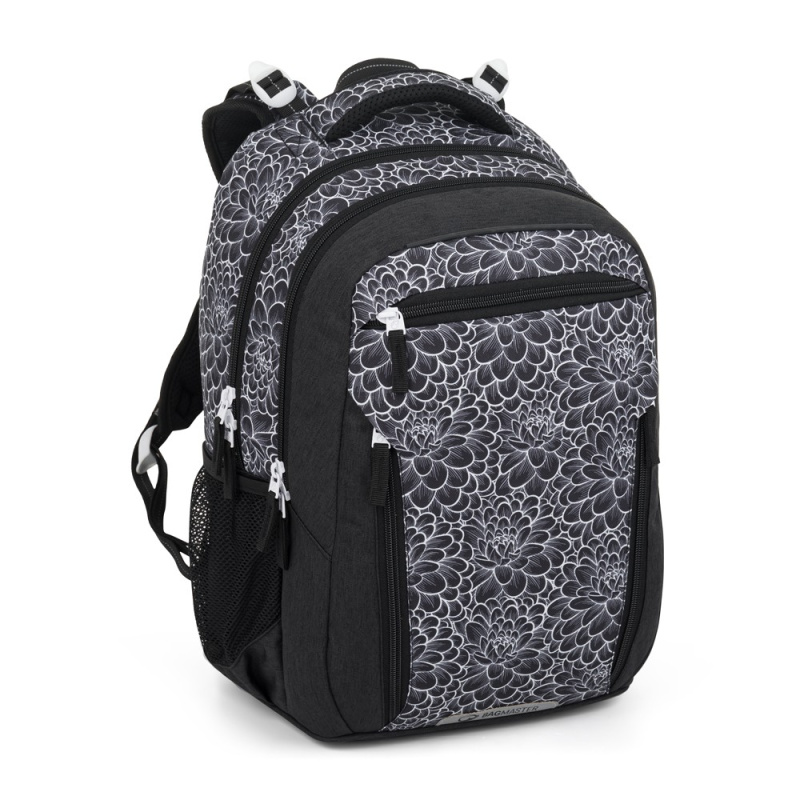 Bagmaster PORTO 25 A školní batoh – černo-bílý BagMaster