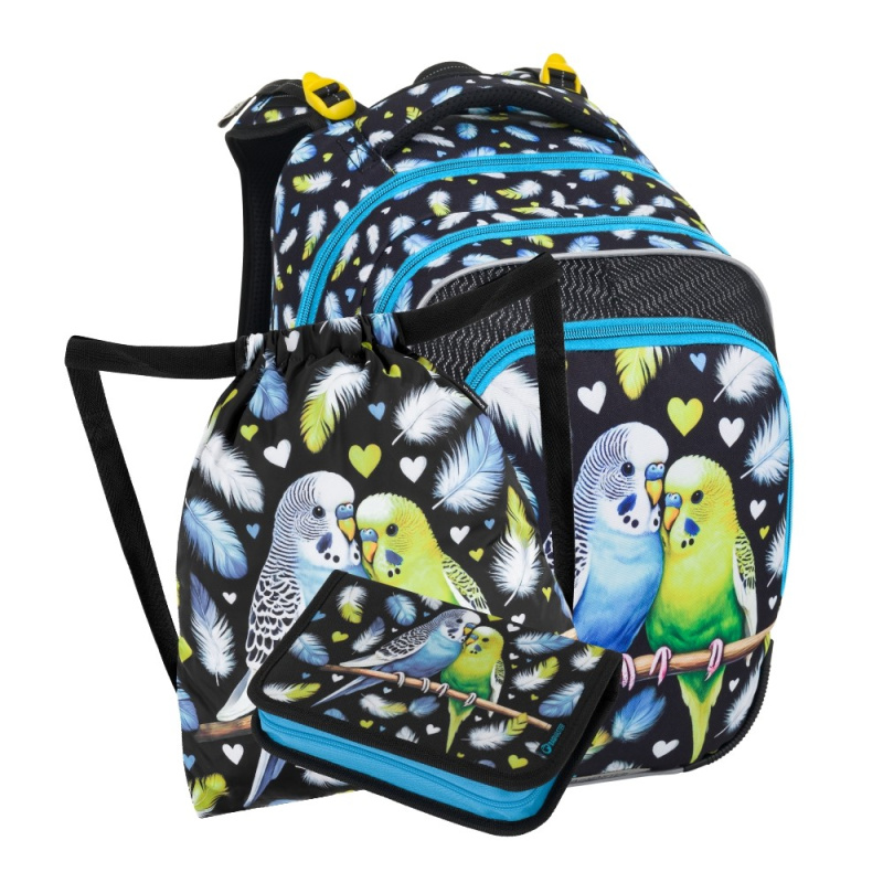 Bagmaster BETA 25 A malý školní set pro prvňáčky – papoušek BagMaster