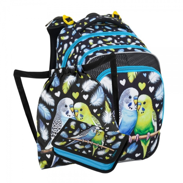 Bagmaster BETA 25 A malý školní set pro prvňáčky – papoušek BagMaster