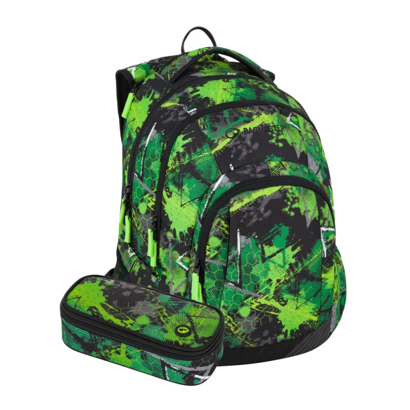 Bagmaster LINCOLN 25 A studentský set – zeleno-černý BagMaster