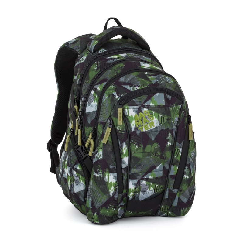 Bagmaster BAG 26 A studentský batoh – zeleno-šedý