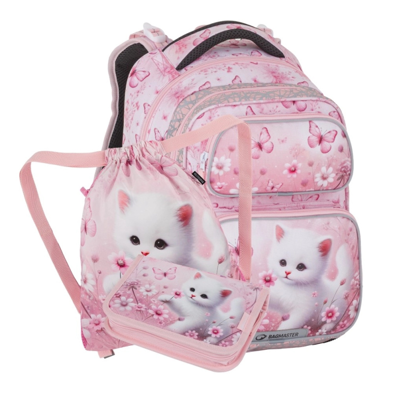 Bagmaster DOPI 26 A malý školní set pro prvňáčky – kočička