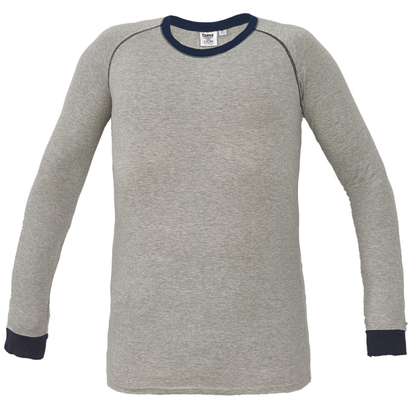 Lion tričko dlouhý rukáv šedá - XL/XXL