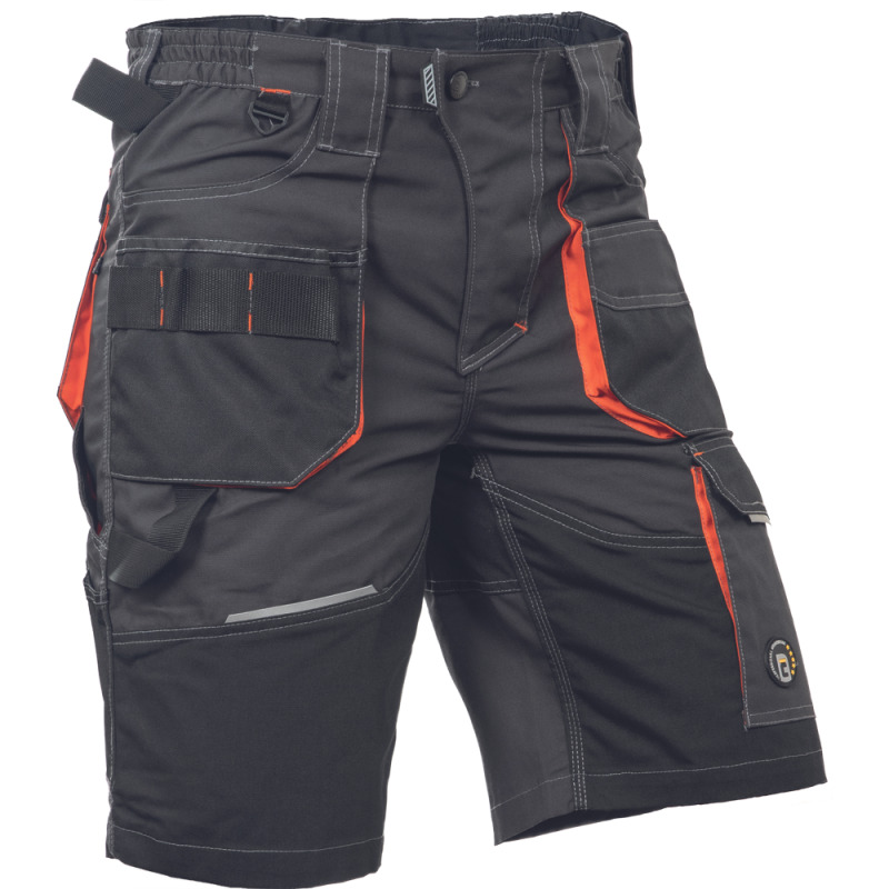 EMERTON PLUS šortky antracit/oranžová vel.58