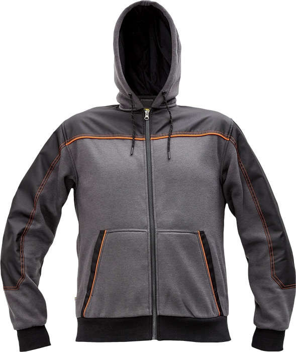 CREMORNE mikina s kapucí šedá vel.2XL