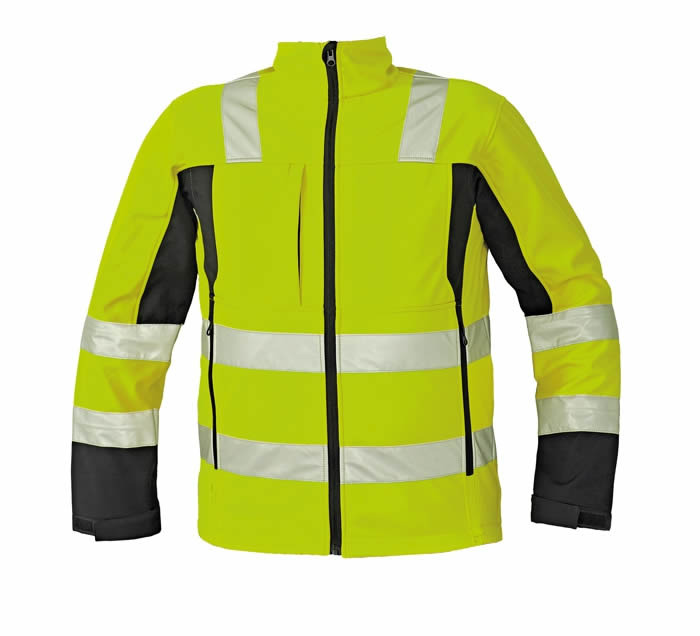 MALTON softshell. bunda HV žlutá L