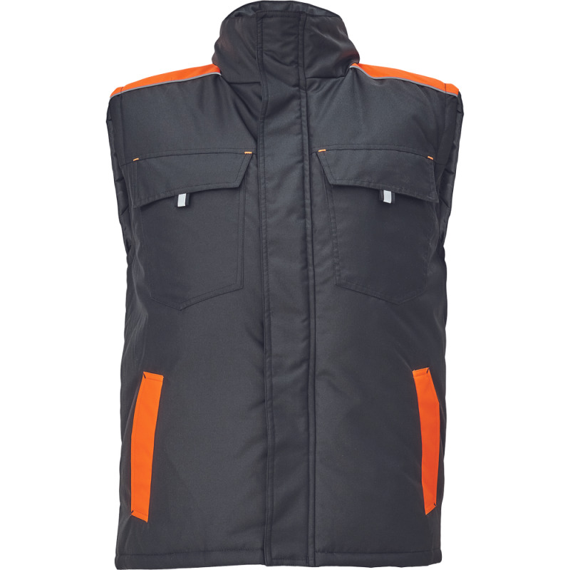 MAX VIVO vesta černá/oranžová vel.3XL
