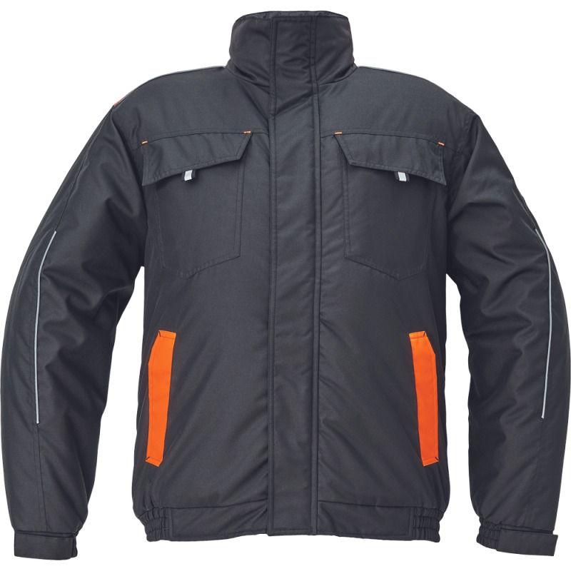 MAX VIVO pilot bunda černá/oranžová vel.XL