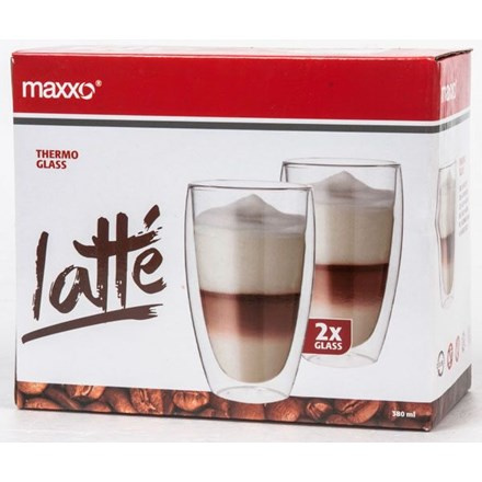 MAXXO Sklenice dvoustěnná Latté 380 ml 2 ks