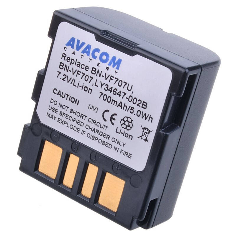 Baterie pro kamery Avacom JVC BN-VF707 / 7,2 V / Li-Ion / 710 mAh / černá Varianta: ivi1