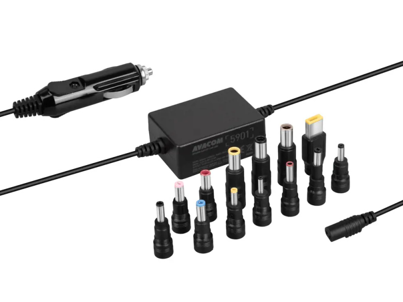 AVACOM QuickTIP-CAR 65W univerzální autoadaptér pro notebooky ADDC-UNV-A65W Černá