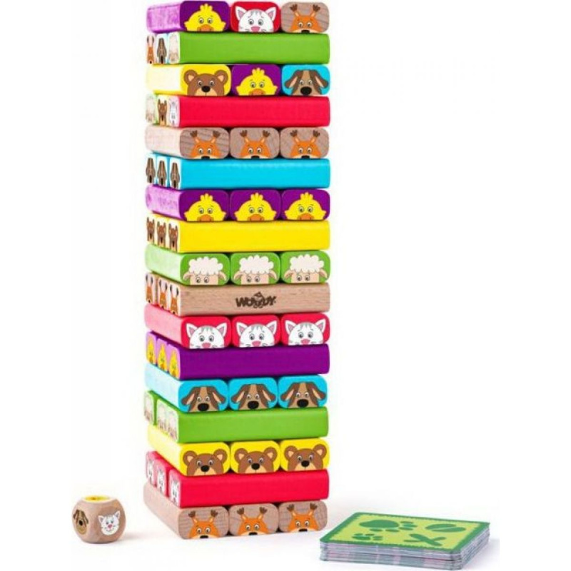 WOODY Dřevěná věž Sammy se zvířátky