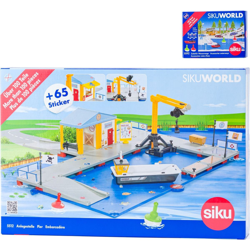 SIKU World - nakládací přístav s molem a člunem