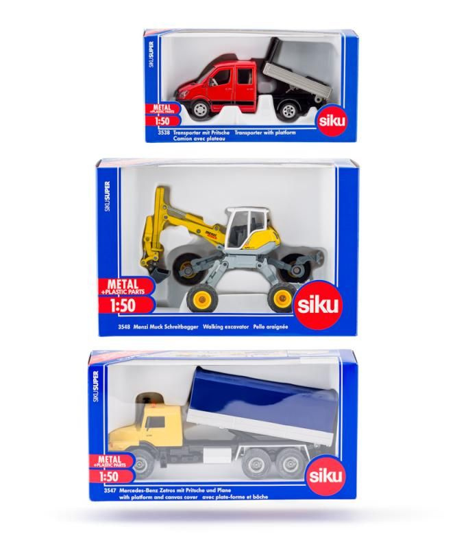 SIKU Super - set 3 stavebních strojů B, 1:50