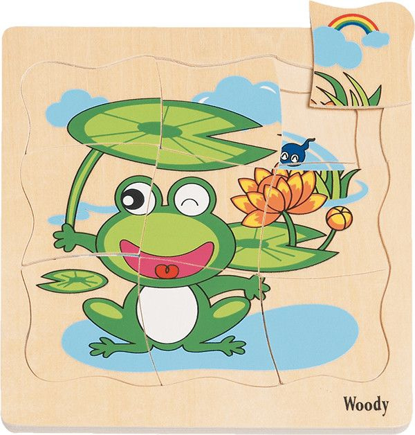 Woody Puzzle na desce Vývoj žáby