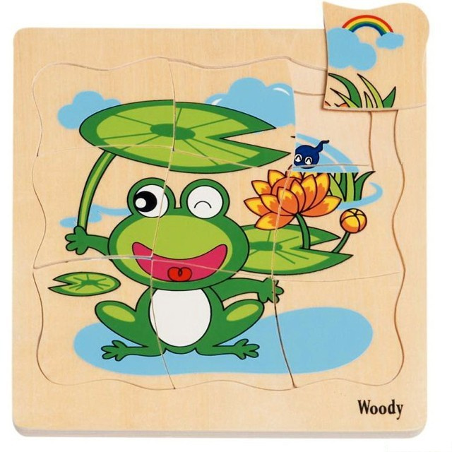 Woody Puzzle na desce Vývoj žáby