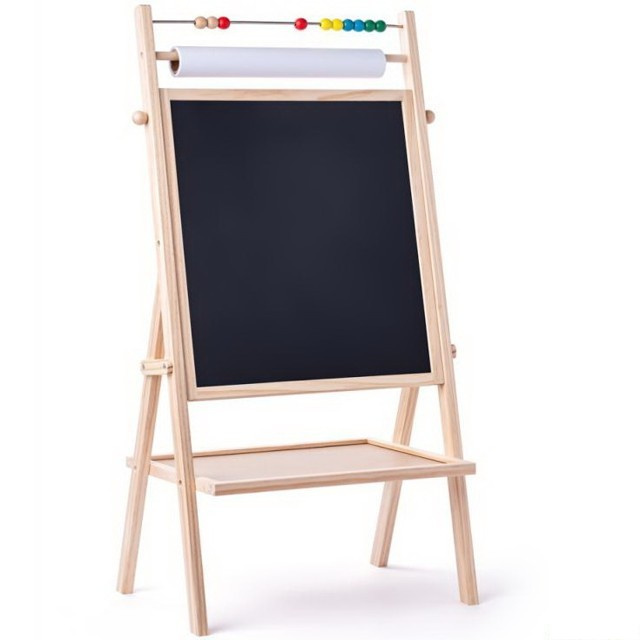 Woody Dřevo Tabule stojanová s rolí papíru a počítadlem
