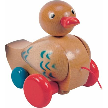 Woody Tahací kachna klapací, hnědá