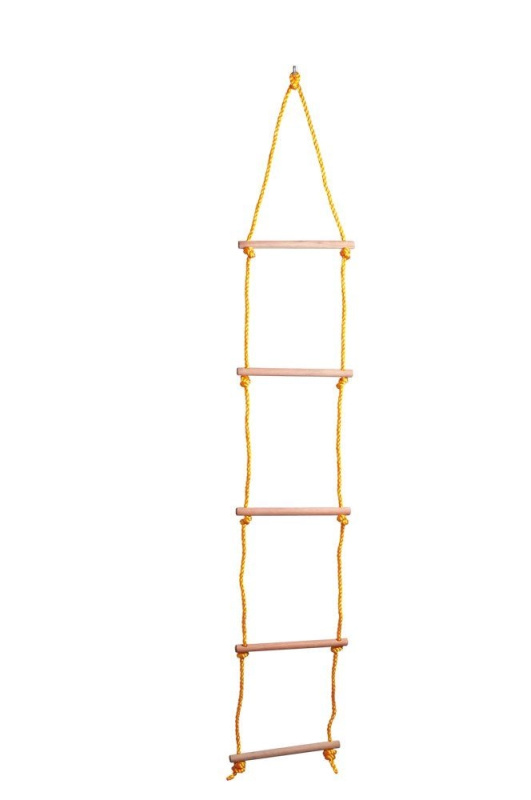 Provazový žebřík - S dřevěnými příčkami (Woody)