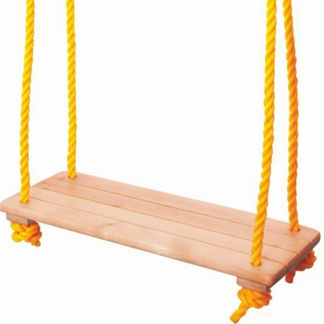 Woody DŘEVO Houpačka jednoduchá závěsné sedátko prkénko na houpání