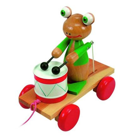 Woody Tahací žába s bubnem
