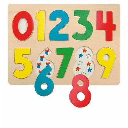 Puzzle na desce - Číslice (Woody)