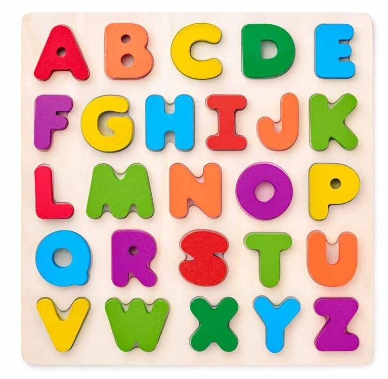 Woody Puzzle ABC masivní písmena na desce