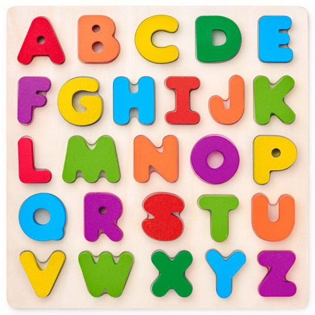 Woody Puzzle ABC masivní písmena na desce