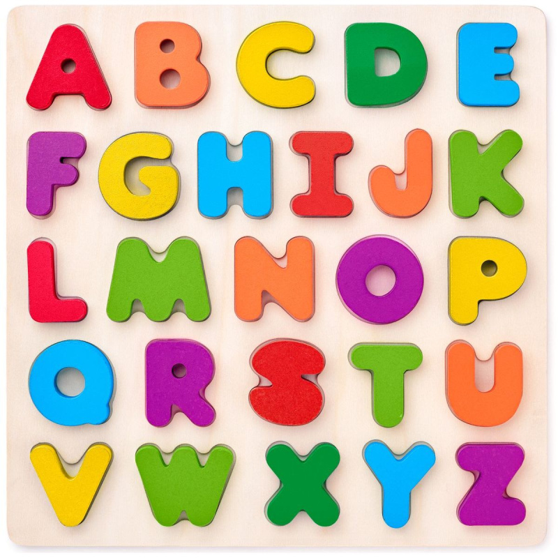 Woody Puzzle ABC masivní písmena na desce