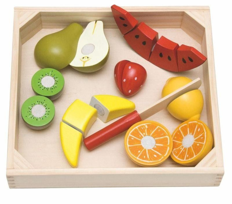 Krájení - Ovoce s melounem na prkénku (Woody)