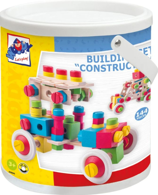 Woody 90895 Constructor v kyblíku 130 ks