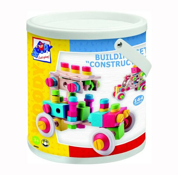 Woody 90895 Constructor v kyblíku 130 ks