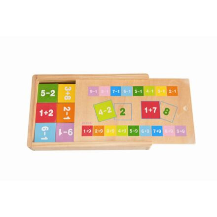 Woody puzzle v krabičce se sčítáním a odčítáním
