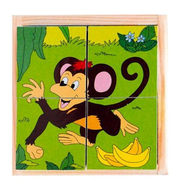 Woody Kostky obrázkové 4 ks Safari
