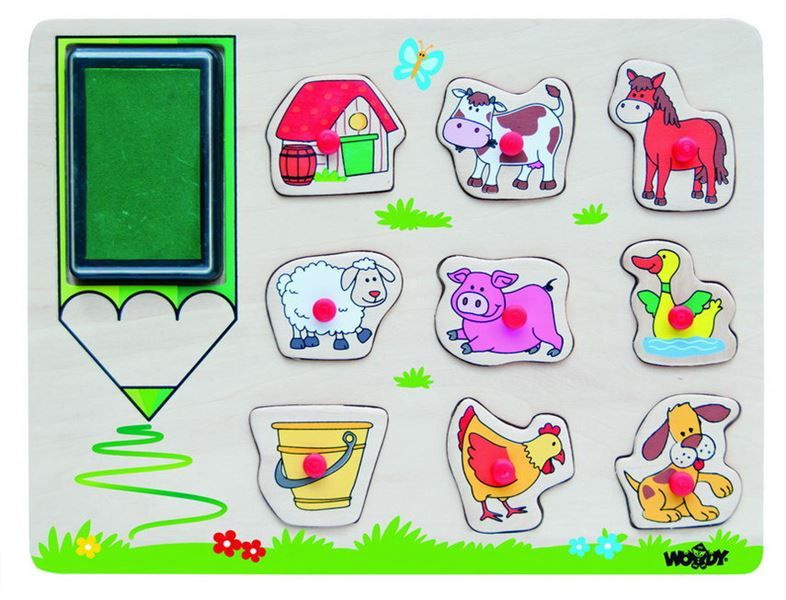 WOODY Razítková vkládačka Domácí zvířata