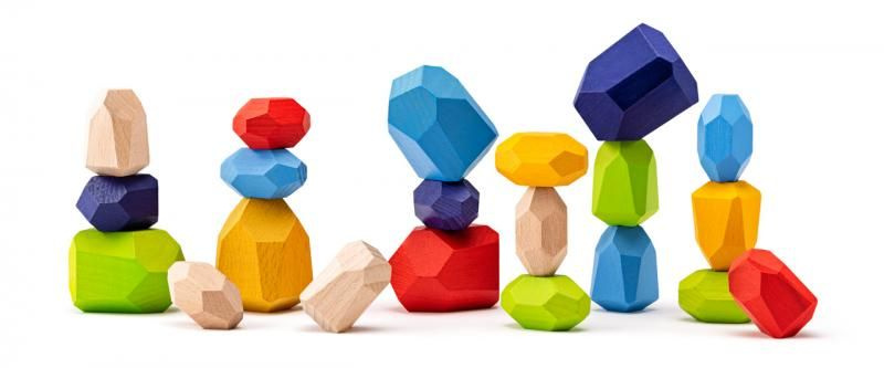 Woody Balanční hra - Dřevěné kameny, 21ks