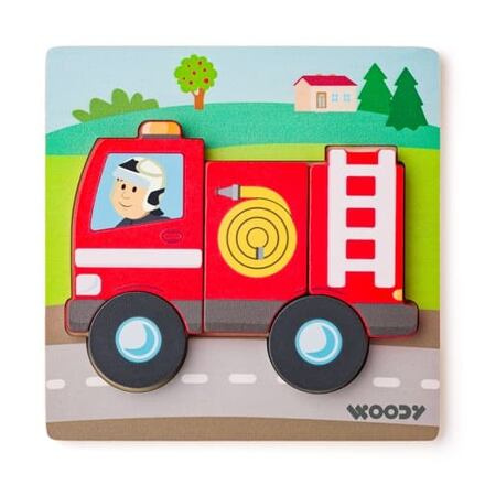 Puzzle pro nejmenší - Vkládačka, Baby hasič (Woody)