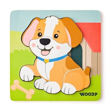 Puzzle pro nejmenší - Vkládačka, Baby pejsek (Woody)