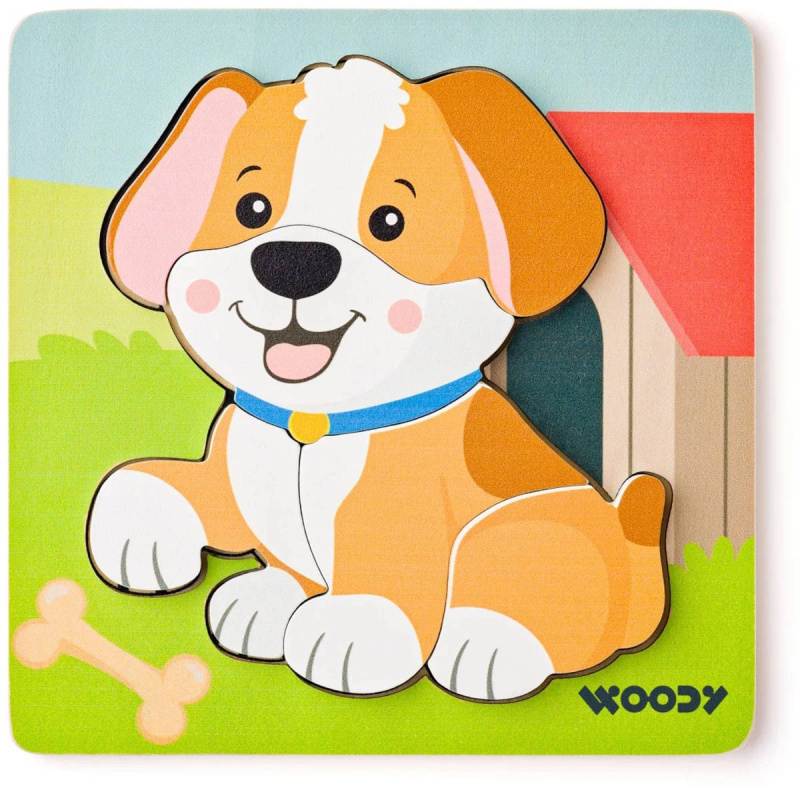 Puzzle pro nejmenší - Vkládačka, Baby pejsek (Woody)