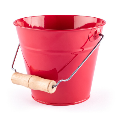 Woody zahradní kyblík červená kov