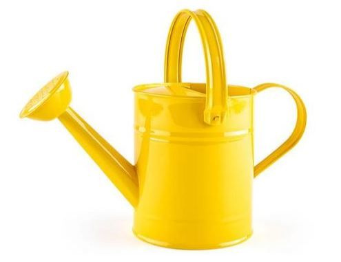 Woody konev dětská kropící žlutá 29cm plechová 15 l s kropítkem