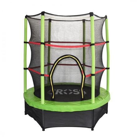Trampolína CROSS se sítí, zelenočerná