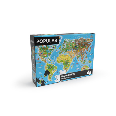 POPULAR Puzzle Mapa světa 160 dílků