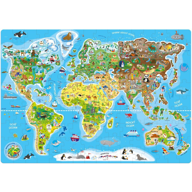 POPULAR Puzzle Mapa světa 160 dílků