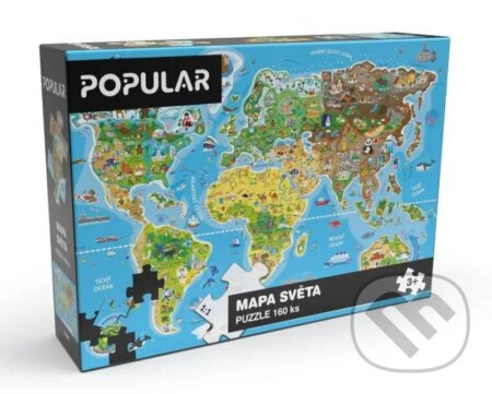 POPULAR Puzzle Mapa světa 160 dílků